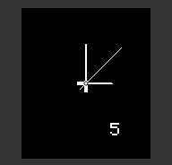 5 o'clock watch icon