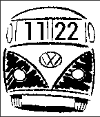 vw bus white face icon