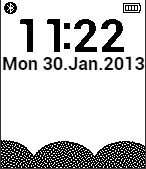 Wave with digital time icon