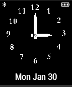 A clean simple analog design with date icon