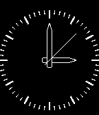 A sporty and stylish analog watch face icon