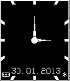 Analog + date icon