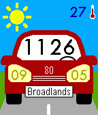 Vehicular time icon