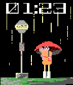 Alone in the rain icon