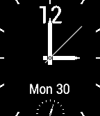 Analog Day Date No Bluetooth Indicator icon